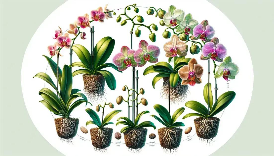 Primeira floração da orquídea Primeira floração da orquídea